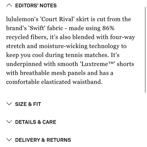 Lululemon Green Court Rival Hi Rise Skirt Sz 6 - Picture 16 of 16